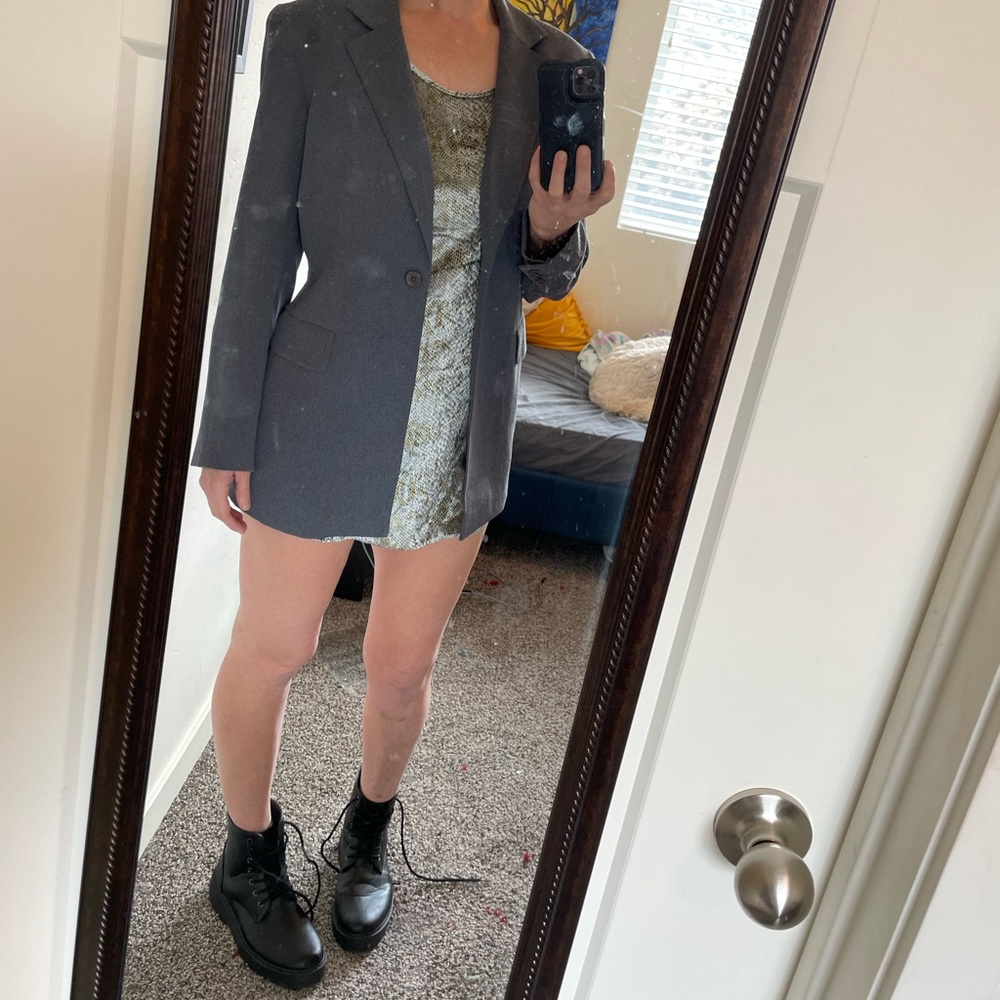 Dress and jacket.